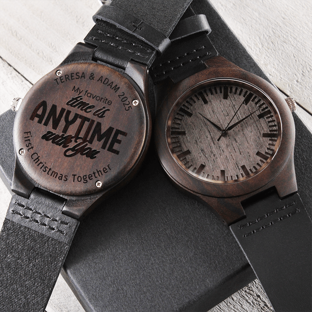 Personalized Engraved Wooden watch for Him