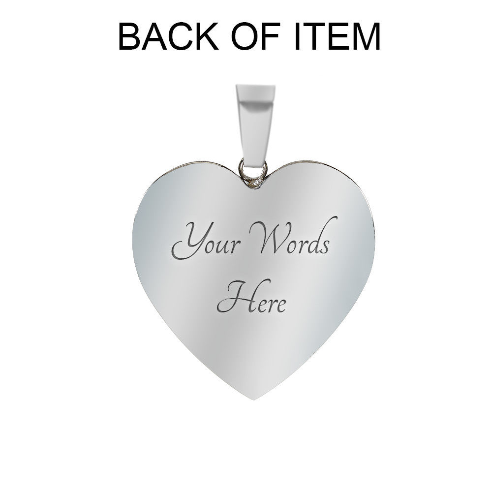 Pro-Life silver Heart Bracelet, featuring a graceful fetal silhouette embraced in a soft pink heart engraving