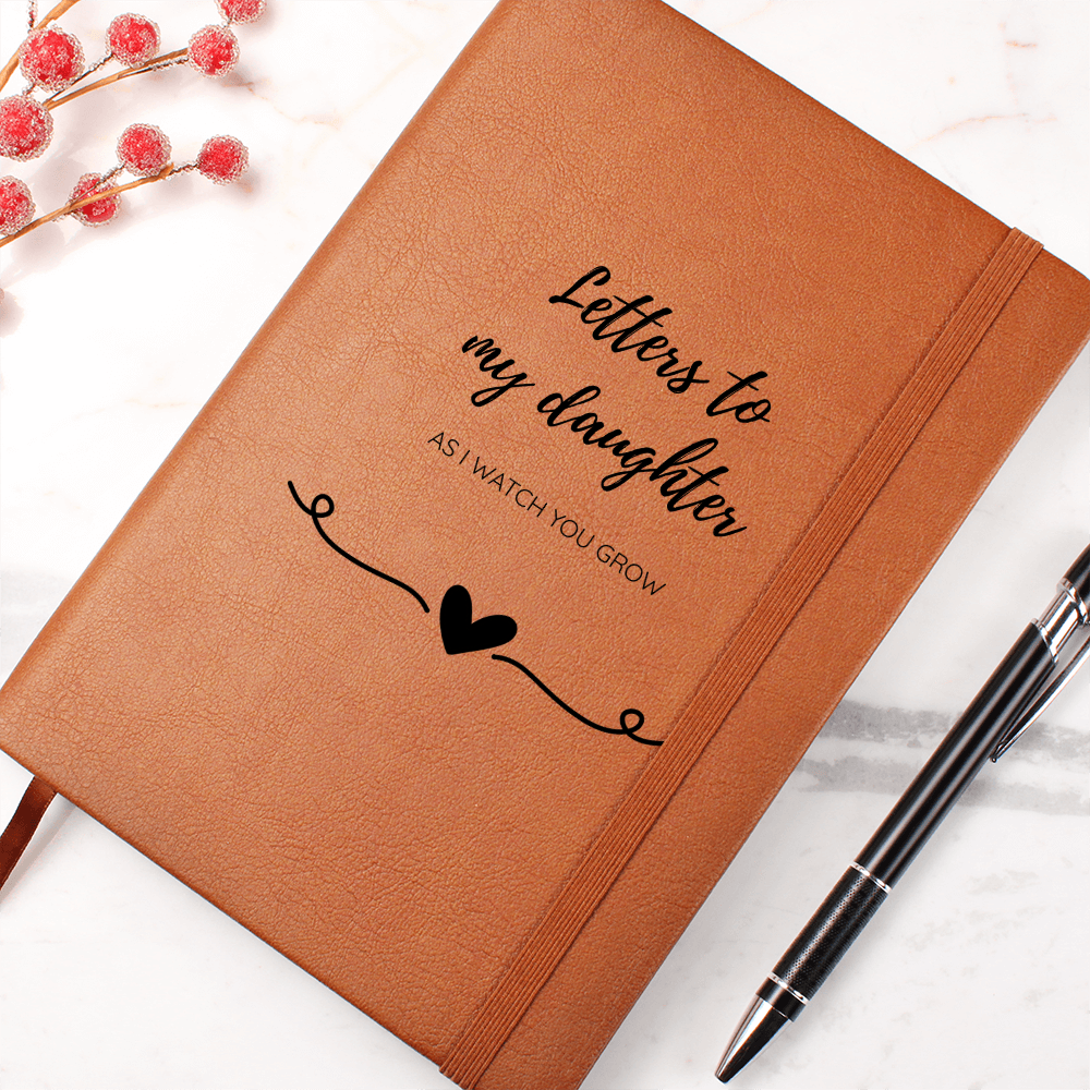 Letters to My Daughter journal with vegan leather cover