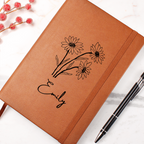Personalized Journal with Custom Name – Vegan Leather Keepsake