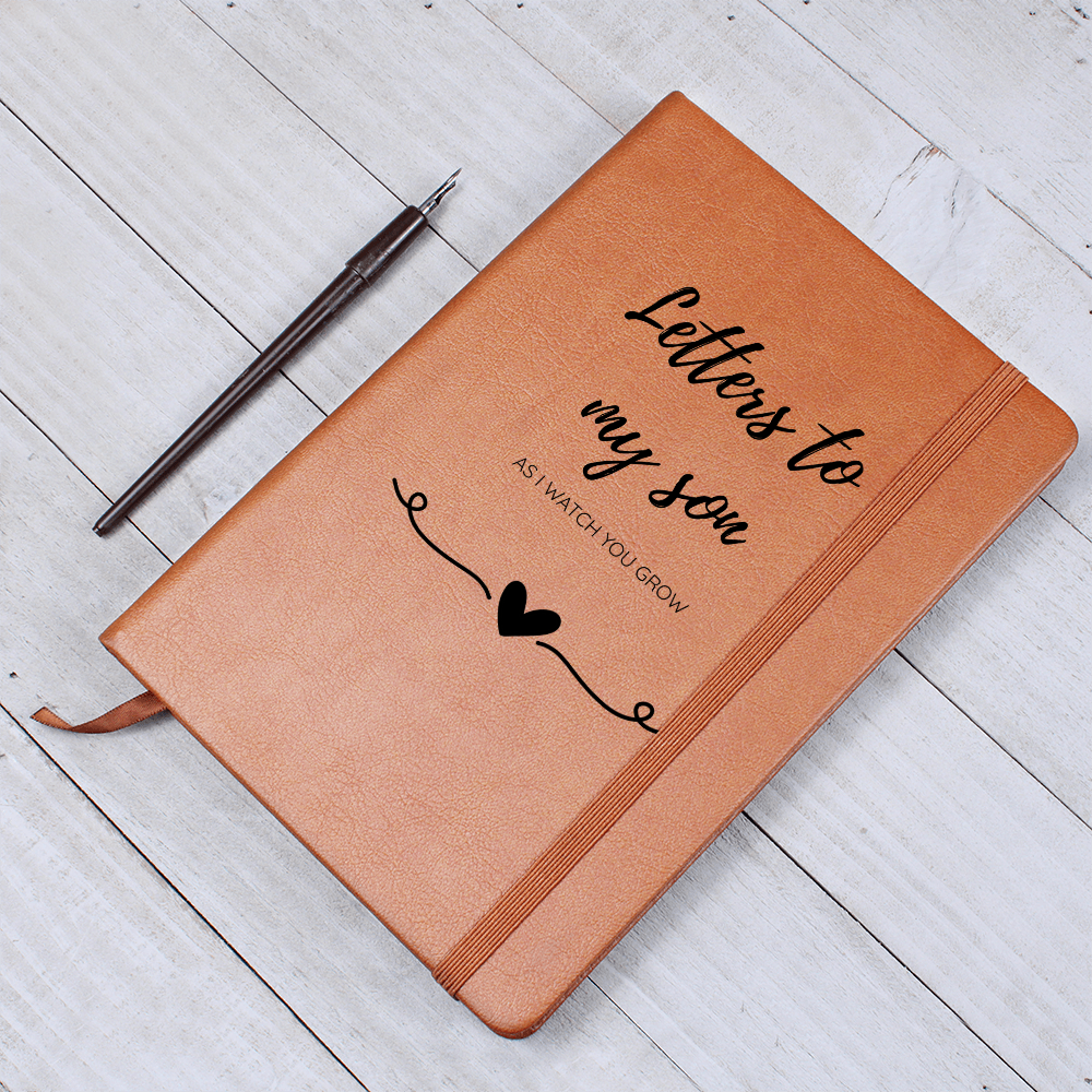 Letters to My Son journal with vegan leather cover