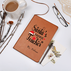 Leather journal for a teacher christmas gift lesson planner