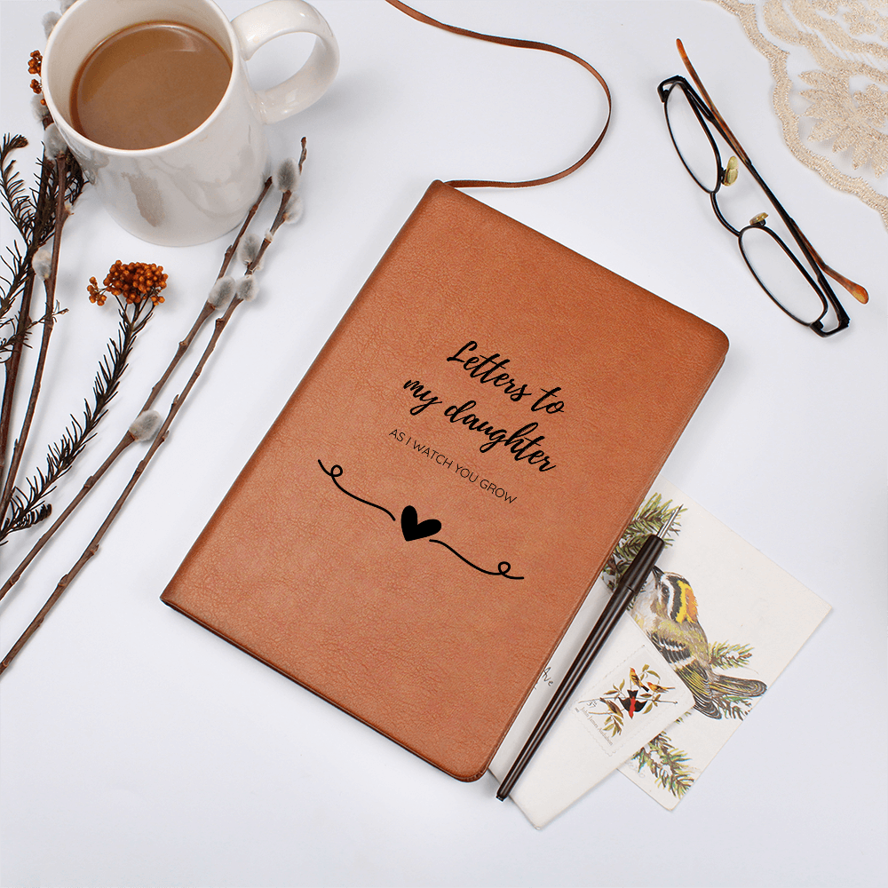 Letters to My Daughter journal with vegan leather cover