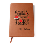 Leather journal for a teacher christmas gift lesson planner