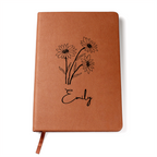 Personalized Journal with Custom Name – Vegan Leather Keepsake
