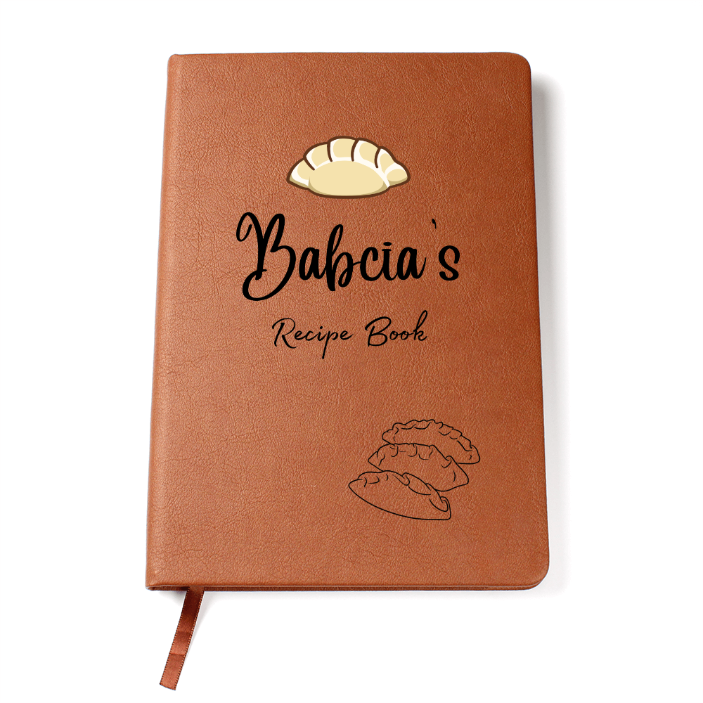 Babcia's recipe book with Pierogi design