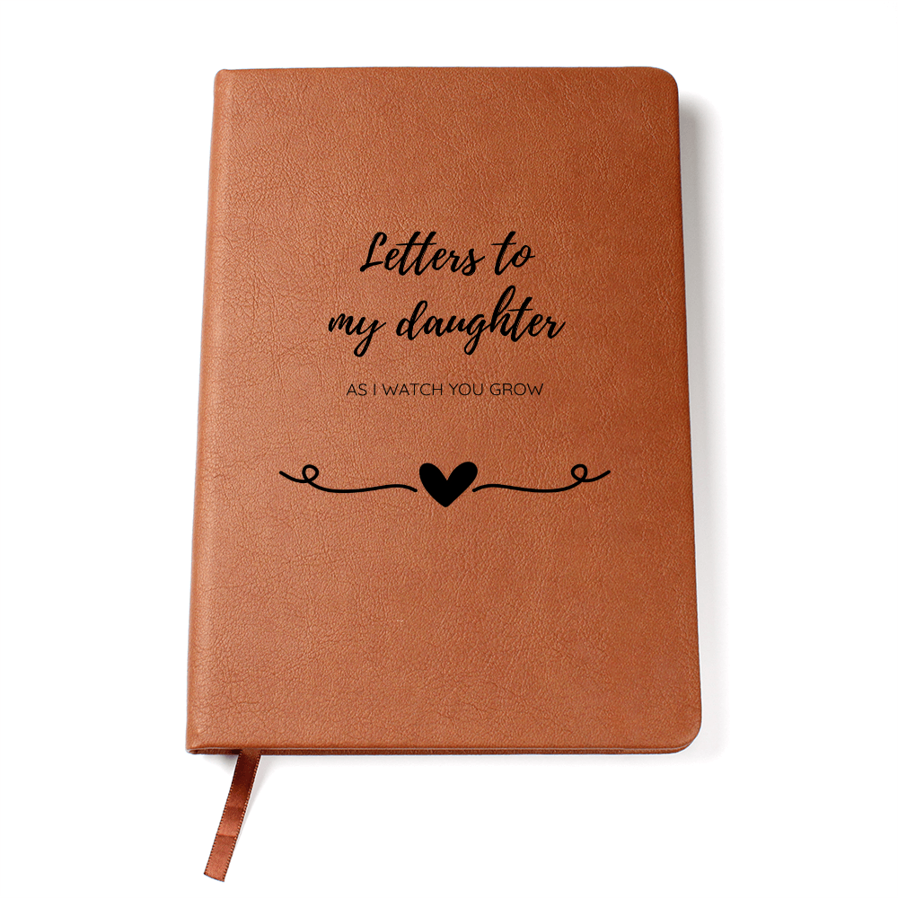 Letters to My Daughter journal with vegan leather cover