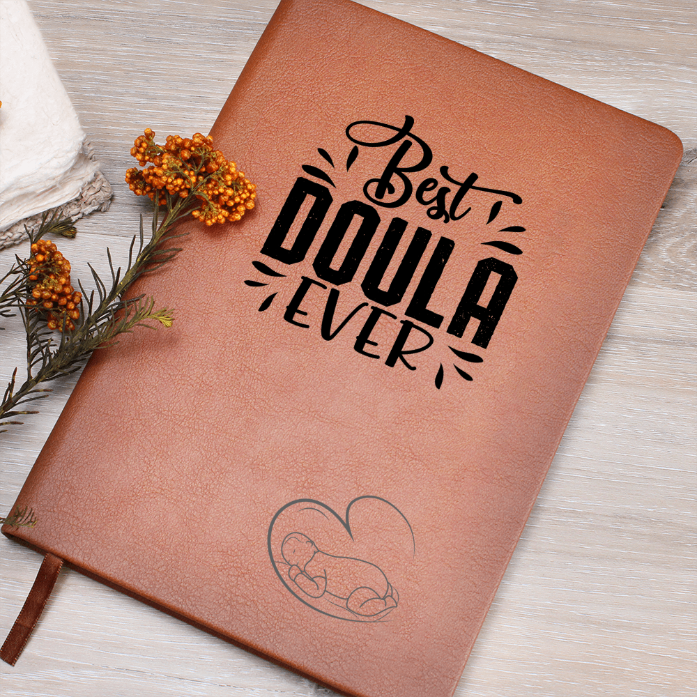 journal for a doula on a premium vegan leather cover