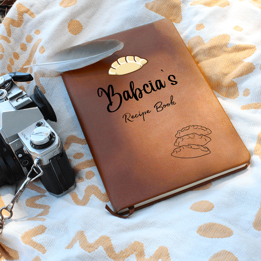 Babcia's recipe book with Pierogi design