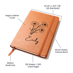 Personalized Journal with Custom Name – Vegan Leather Keepsake