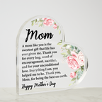 Acrylic Heart Plaque for Mother's Day