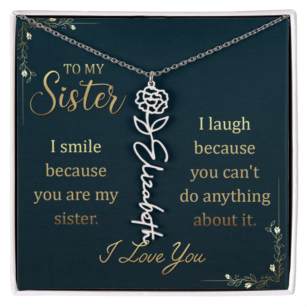 Sister's Name Necklace Personalized
