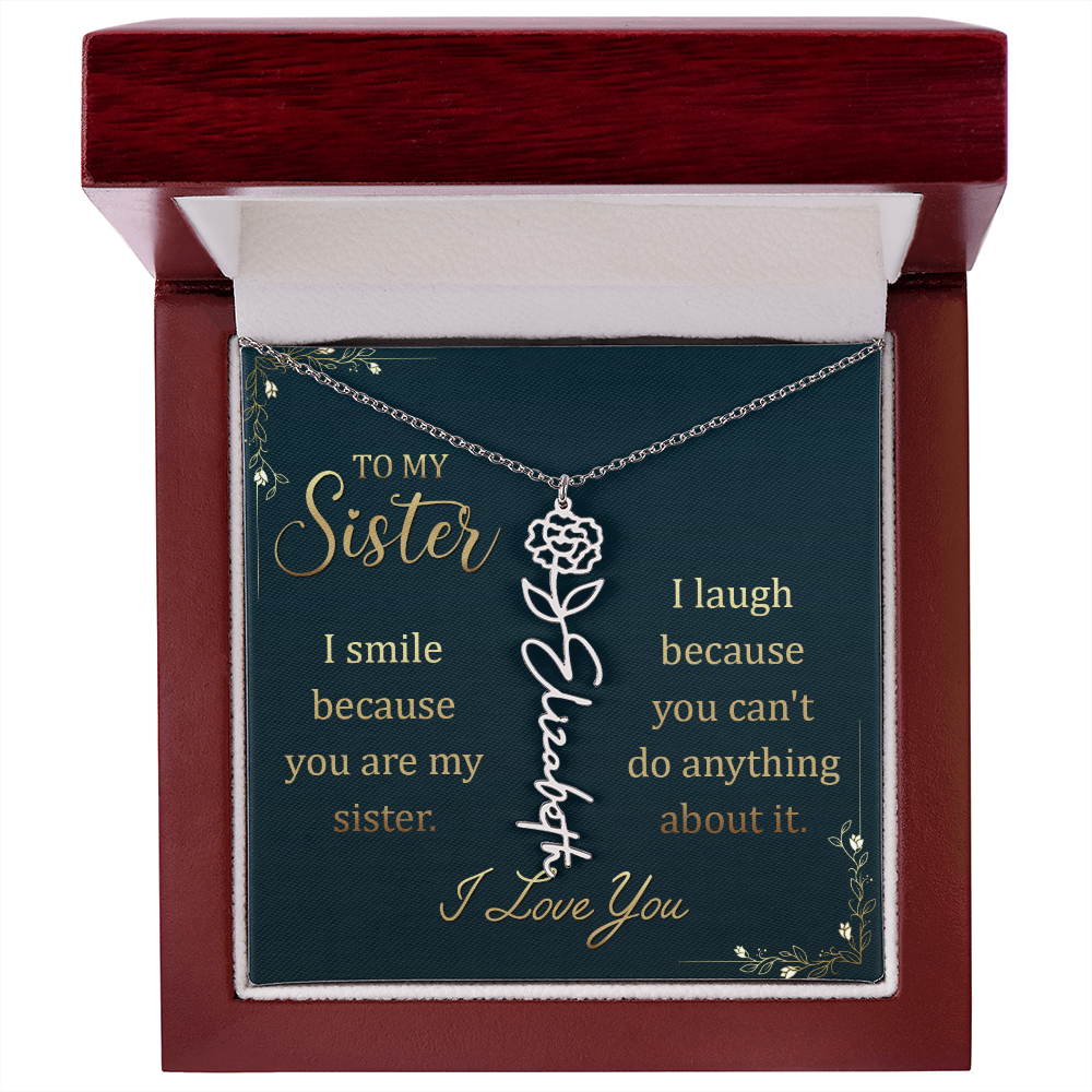 Sister's Name Necklace Personalized