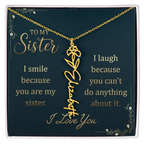 Sister's Name Necklace Personalized