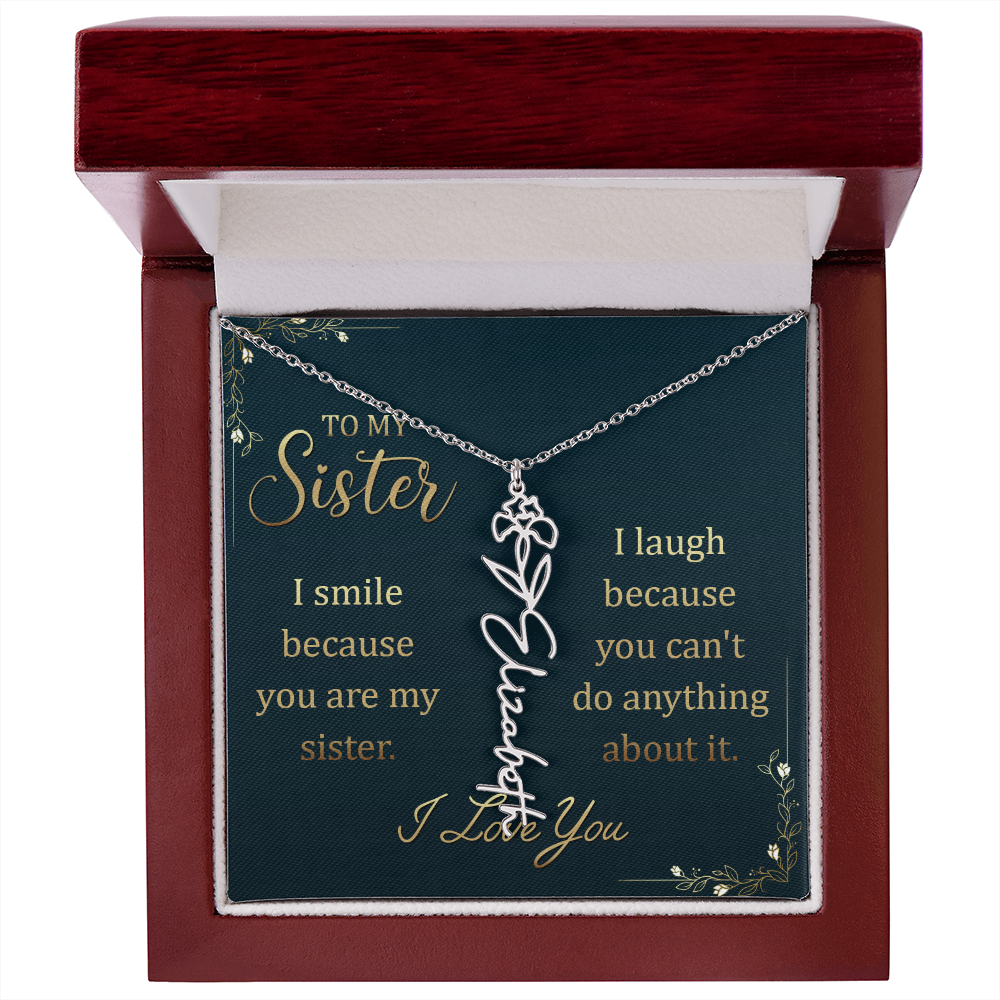 Sister's Name Necklace Personalized