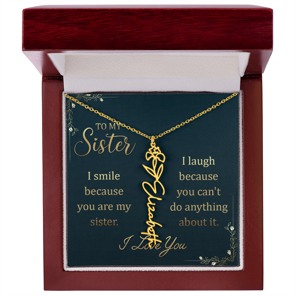 Sister's Name Necklace Personalized