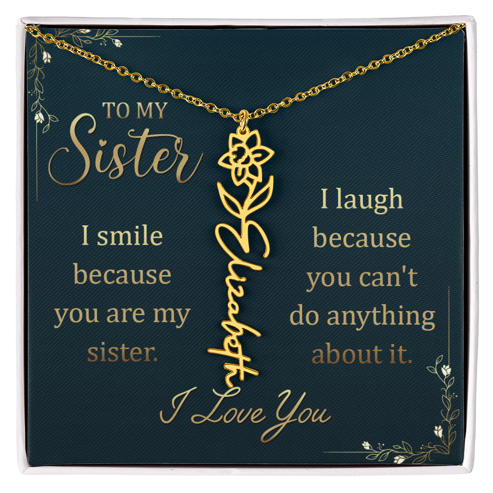 Sister's Name Necklace Personalized