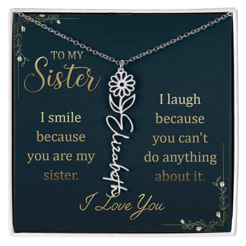 Sister's Name Necklace Personalized