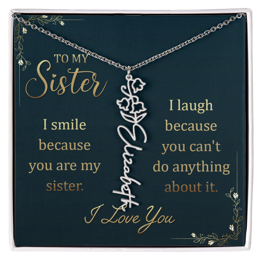 Sister's Name Necklace Personalized