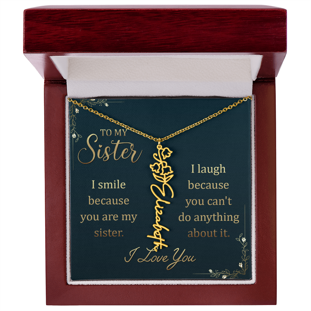Sister's Name Necklace Personalized
