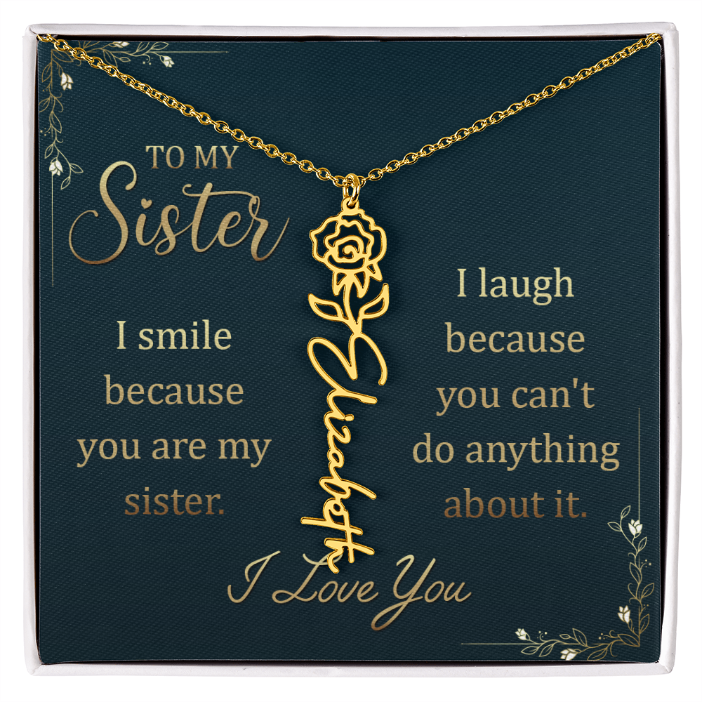 Sister's Name Necklace Personalized