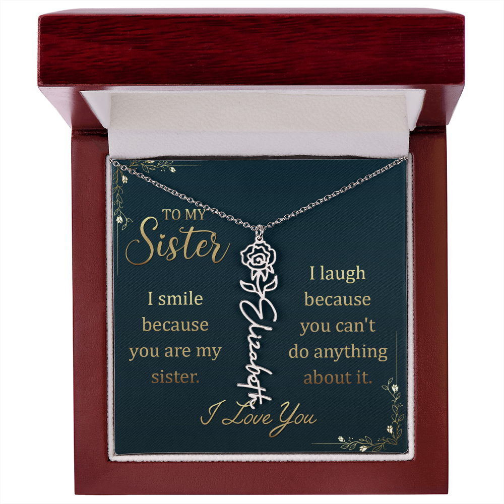 Sister's Name Necklace Personalized