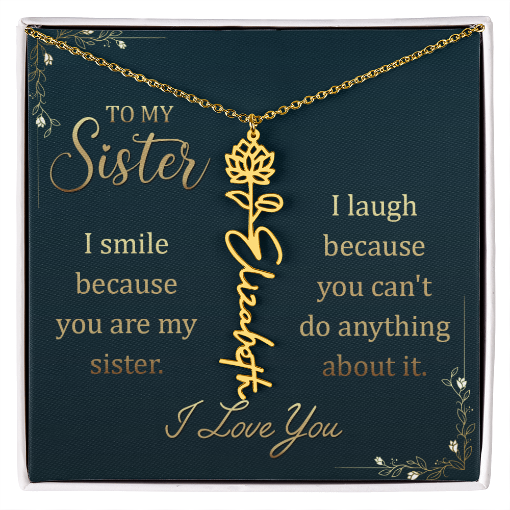 Sister's Name Necklace Personalized