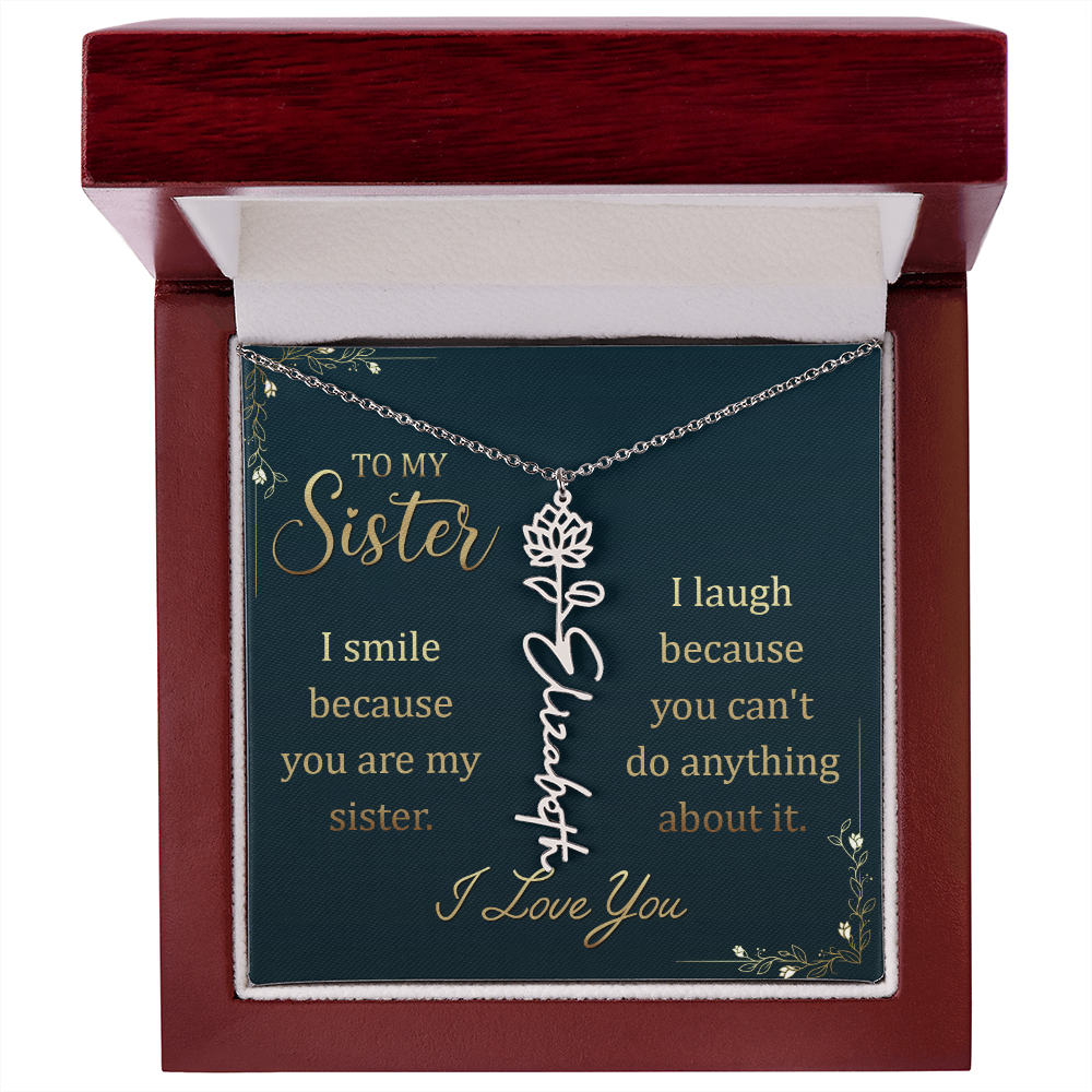 Sister's Name Necklace Personalized