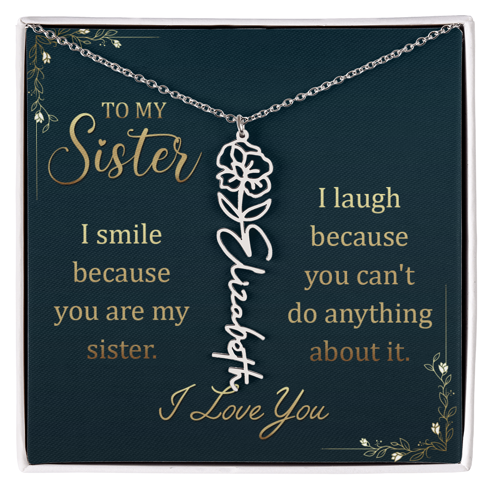 Sister's Name Necklace Personalized