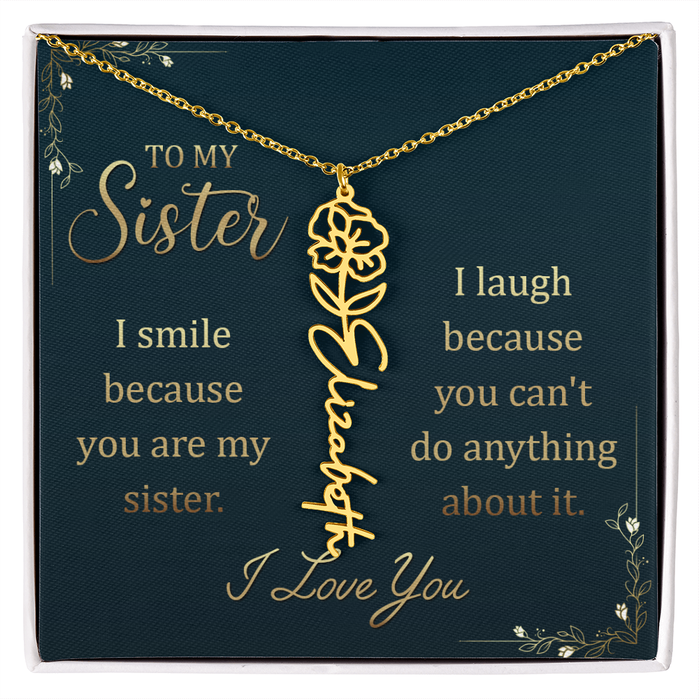 Sister's Name Necklace Personalized