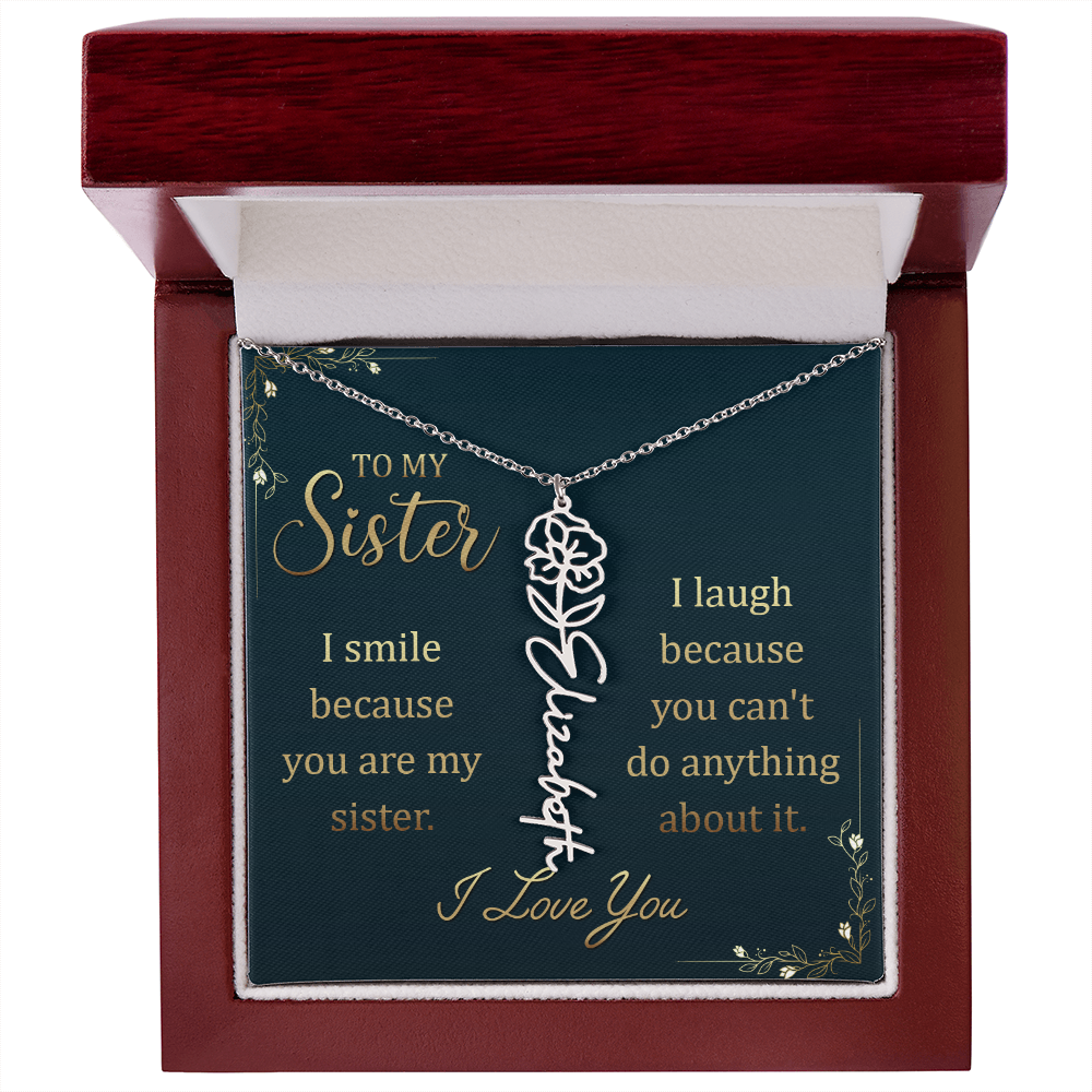 Sister's Name Necklace Personalized