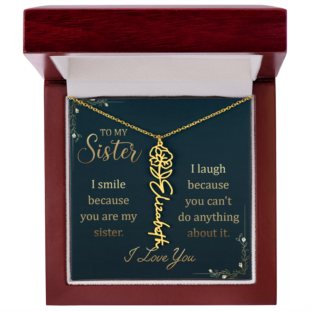 Sister's Name Necklace Personalized
