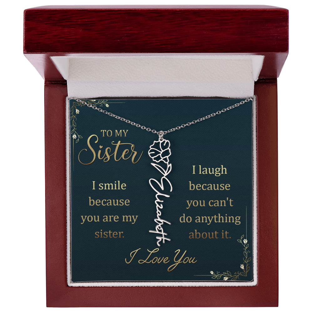 Sister's Name Necklace Personalized
