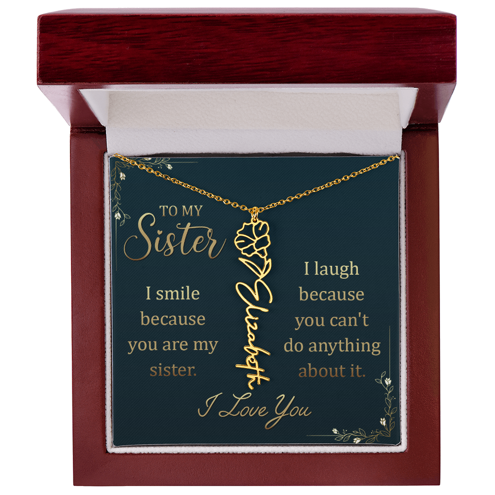 Sister's Name Necklace Personalized