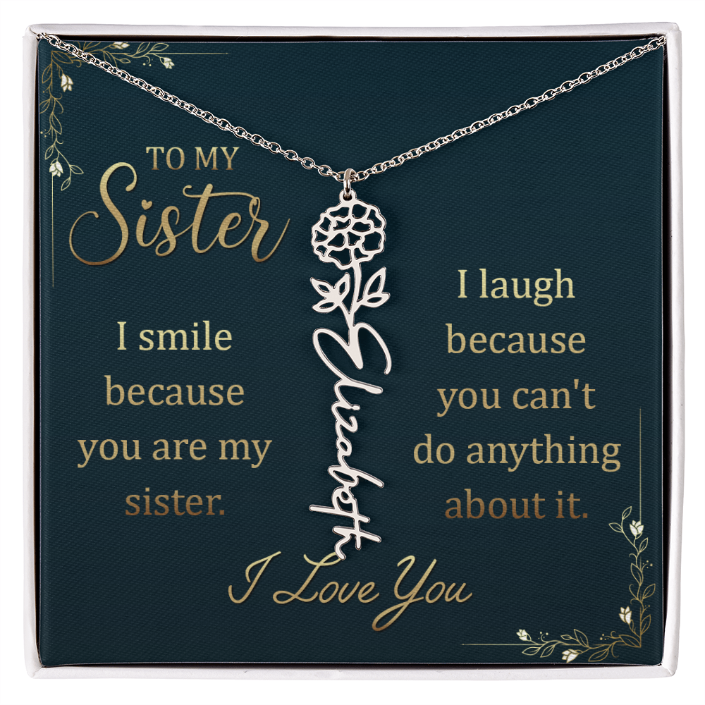 Sister's Name Necklace Personalized