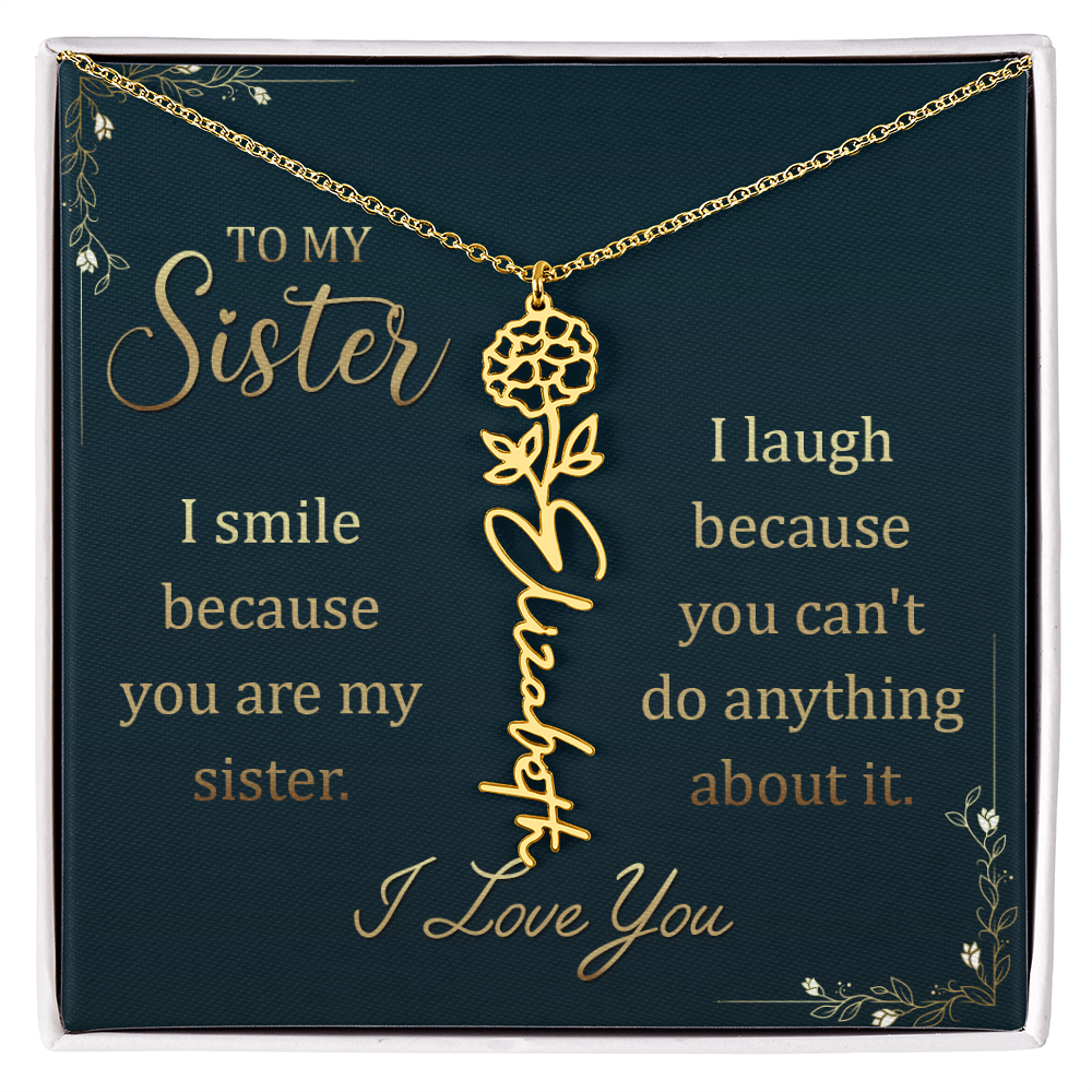 Sister's Name Necklace Personalized