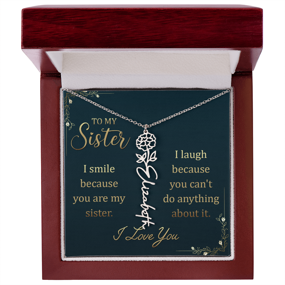 Sister's Name Necklace Personalized