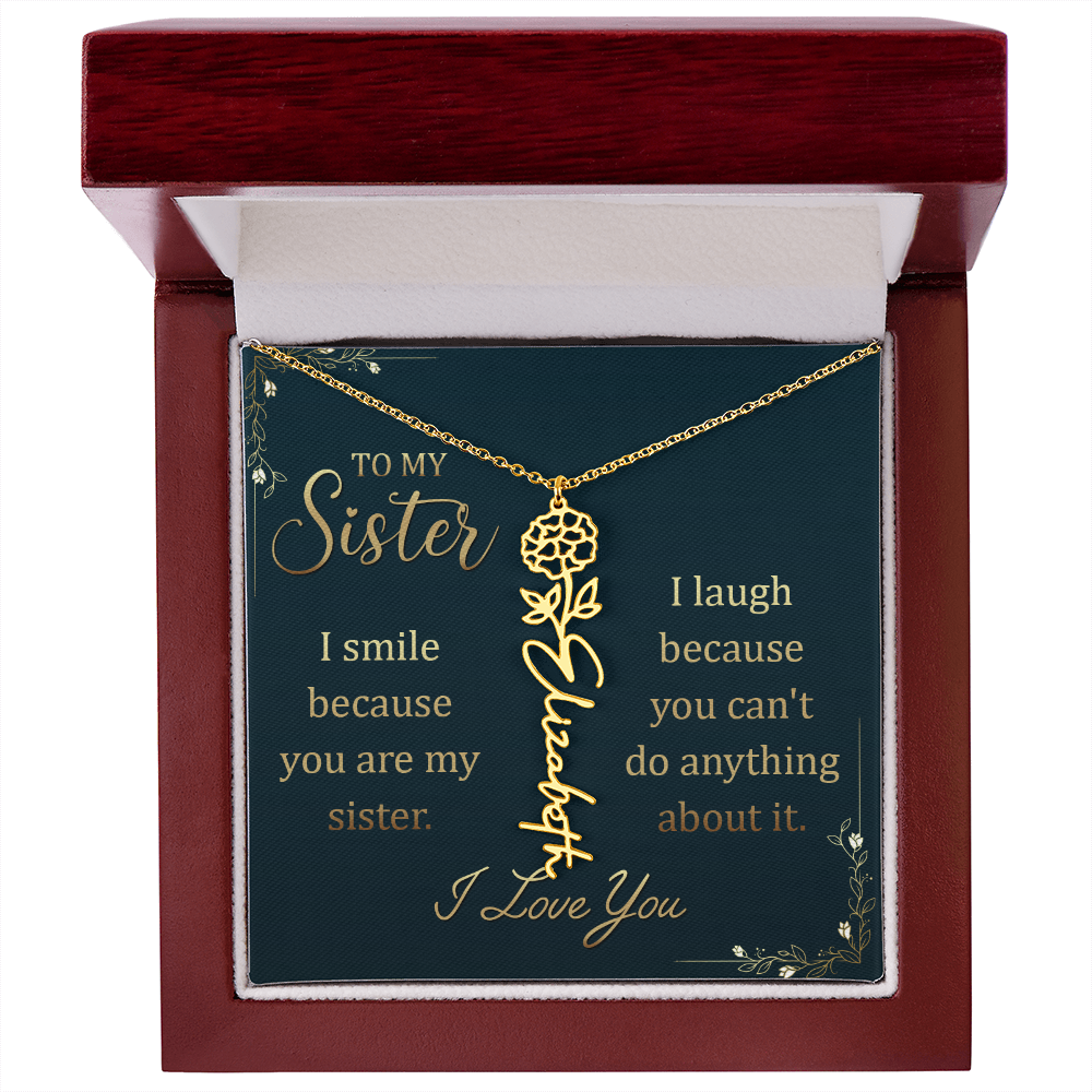 Sister's Name Necklace Personalized