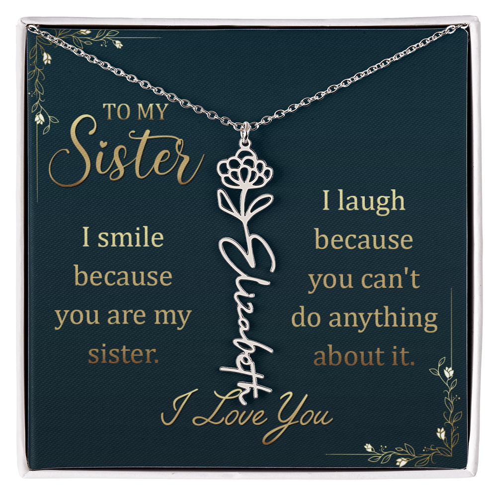 Sister's Name Necklace Personalized