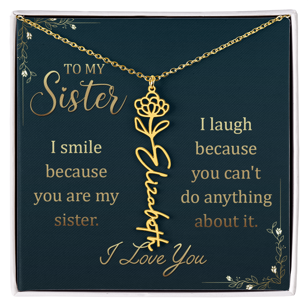 Sister's Name Necklace Personalized