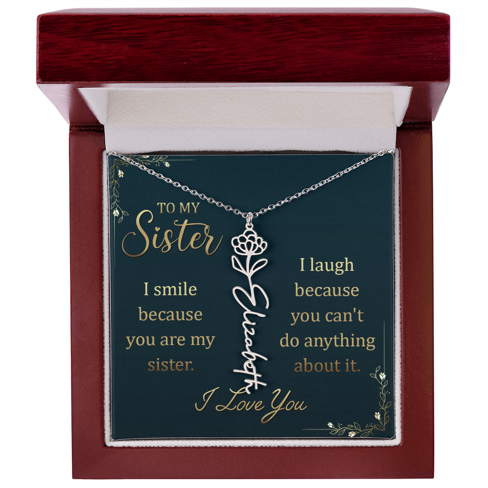 Sister's Name Necklace Personalized