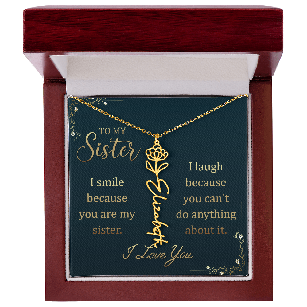 Sister's Name Necklace Personalized