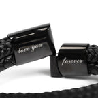 Black Bracelet with Custom Note and Your Photo, stylish and sentimental. The perfect blend of modern design and heartfelt meaning.