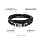 Black Bracelet with Custom Note and Your Photo, stylish and sentimental. The perfect blend of modern design and heartfelt meaning.