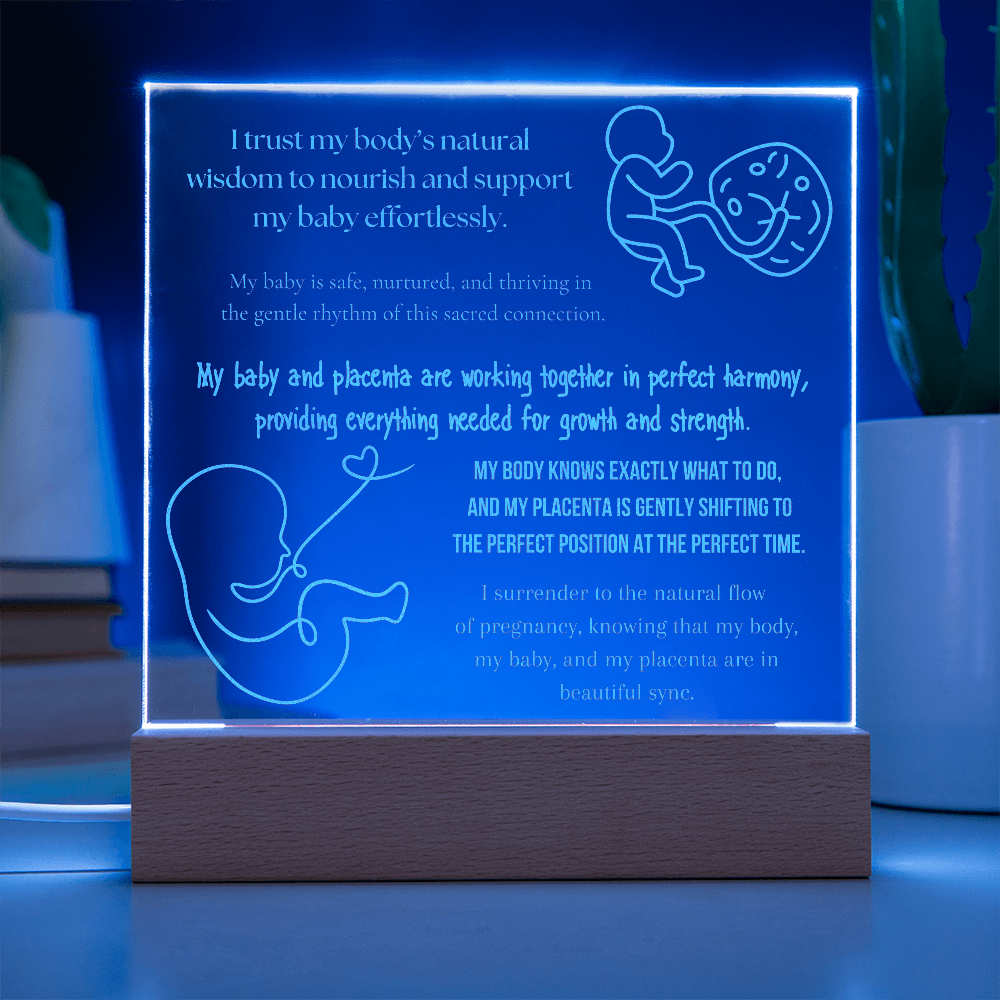 LED plaque with affirmations - for relaxation during pregnancy and birth