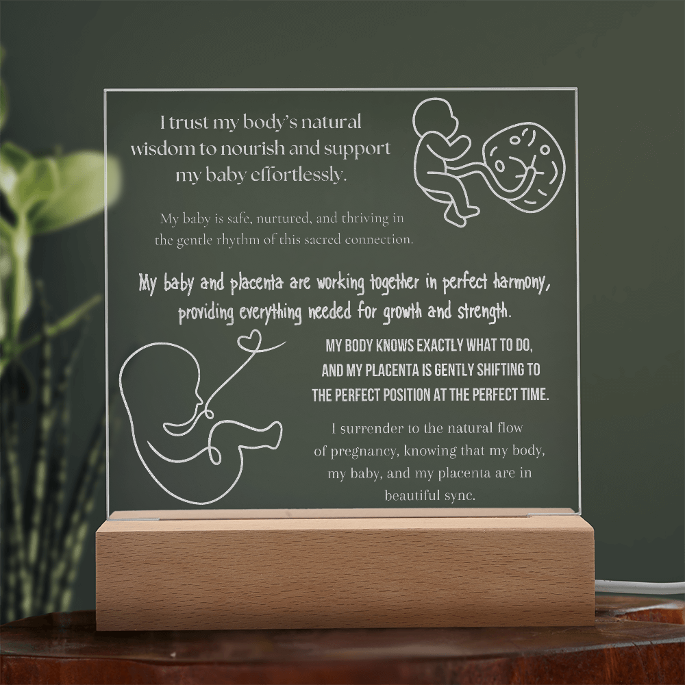 LED plaque with affirmations - for relaxation during pregnancy and birth