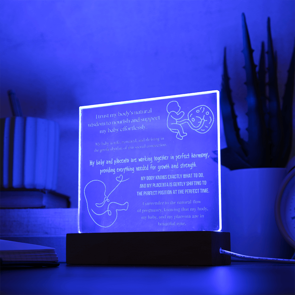 LED plaque with affirmations - for relaxation during pregnancy and birth