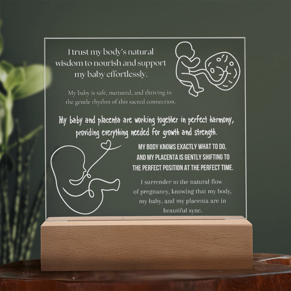 LED plaque with affirmations - for relaxation during pregnancy and birth