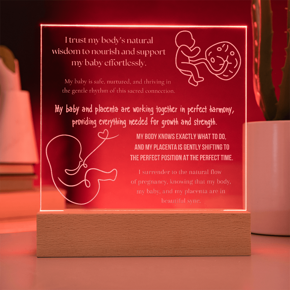 LED plaque with affirmations - for relaxation during pregnancy and birth