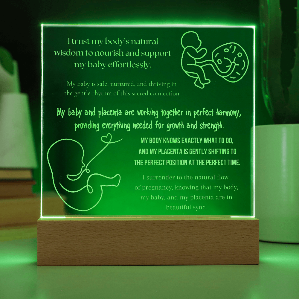 LED plaque with affirmations - for relaxation during pregnancy and birth